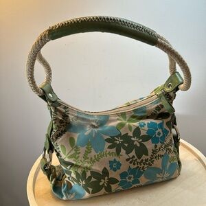 Vintage Tommy Hilfiger Floral Hobo Bag Green Trim